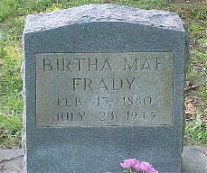 Birtha Mae Frady Headstone