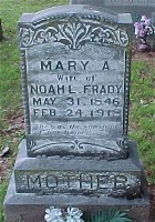 Mary Ann Powers Frady Headstone