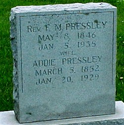 Addie Frady Pressley Headstone